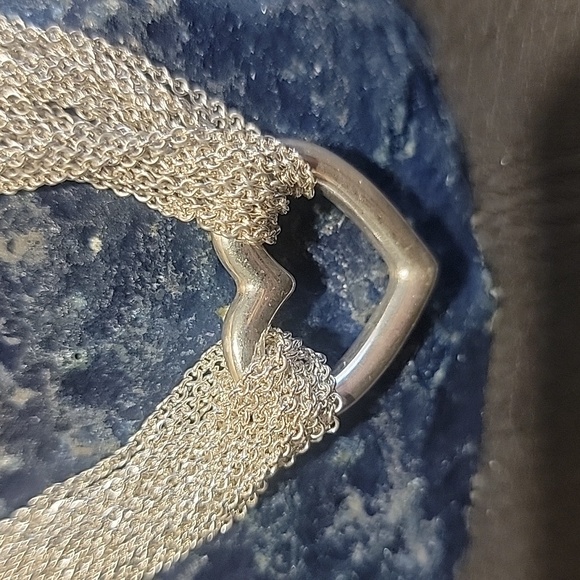 Tiffany & Co Vintage 10 Strand Mesh Toggle Heart Bracelet - Picture 5 of 8